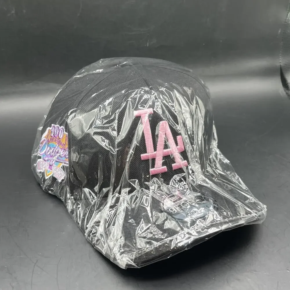 Black Los Angeles Dodgers 9FORTY Snapback Baseball Hat LA 100th Annivers NEW ERA